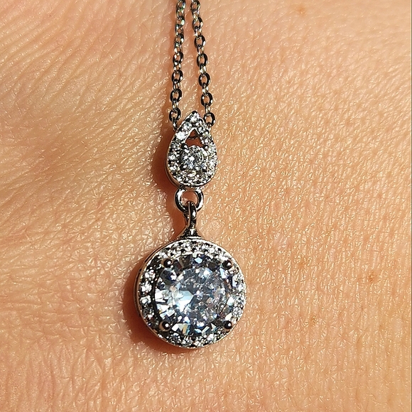 NWT Ryze White Frost Cubic Zirconia .925 Sterling Silver 18" Necklace - Picture 5 of 11